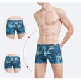 Short de Bain Homme Imprimé Taille Élastique Séchage Rapide - Marque - Modèle - Bleu - Adulte - Homme-1