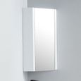 Meuble Miroir d'Angle de salle de bain - Blanc - 31x31 cm - City-1