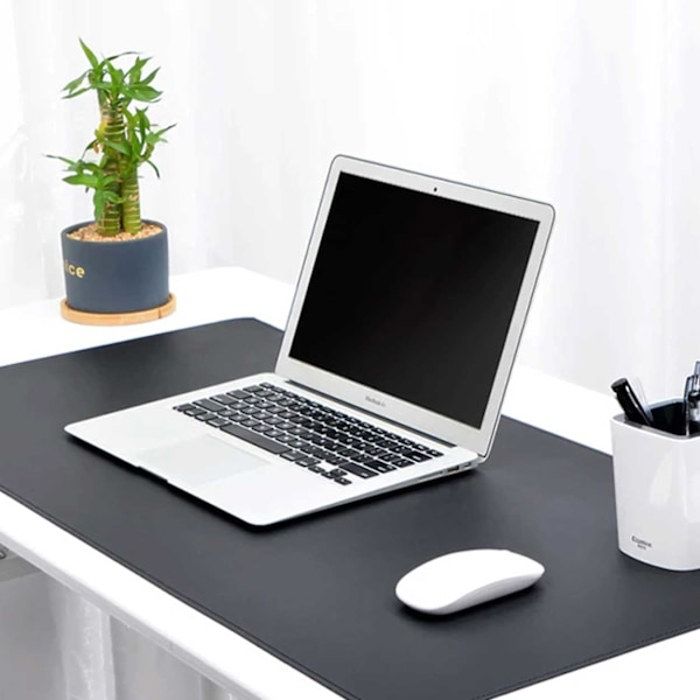 EPriakotu Sous-Main Bureau En Cuir PU 60x35cm - Double Face Imperméable Et Élégant