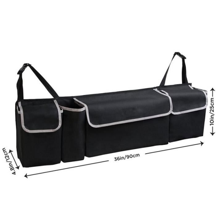 Organiseur Sac De Rangement Hayon Compatible Hummer H3 2005-2009 - Panneau Porte Arrière Tissu Oxford 12 Compartiments, Poche Suspendue Voiture