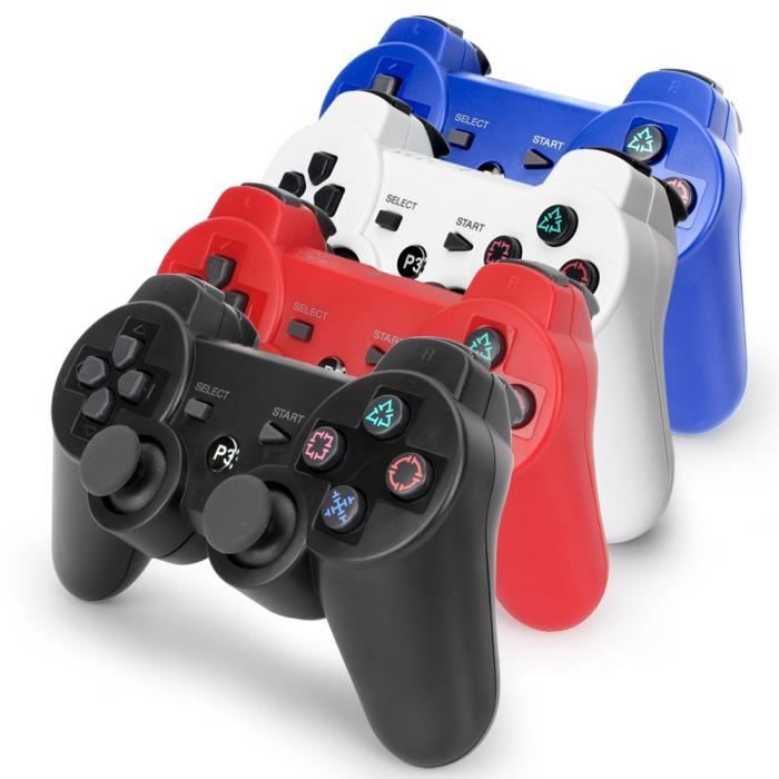 Manette Sans Fil PS3 DualShock 3 – 6 Axes – Couleur Bleu Ou Noir – Modèle Générique Neuf (ouvert Mais Jamais Utilisé)