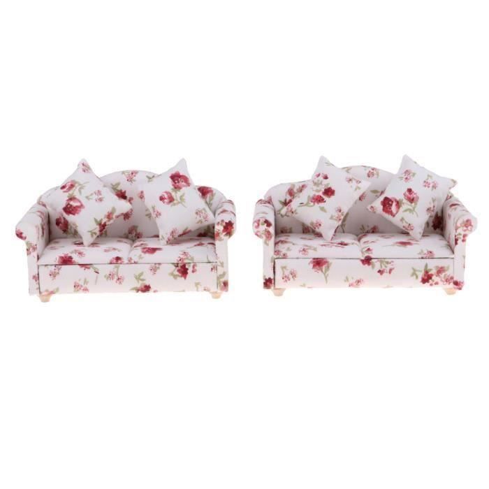 Canapé Miniature 1:6 Pour Maison De Poupée – Fauteuil à Dossier Haut – 12 X 10 X 15 Cm – Résine – Décoration De Micro-paysage