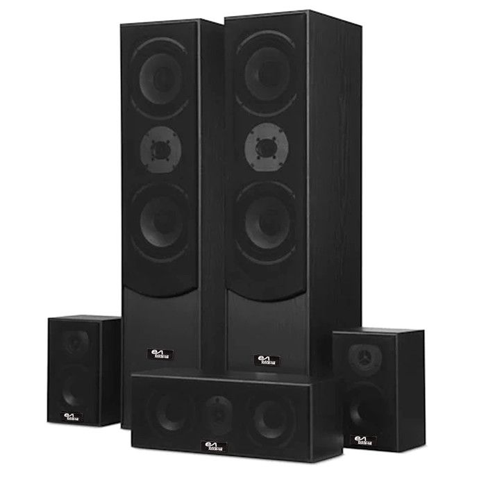 Evidence Acoustics EA-800-PG: Coppia Di Altoparlanti A Colonna + Amplificatore 2x50W, Con Bluetooth, USB, SD, FM E 2 Ingressi Microfono