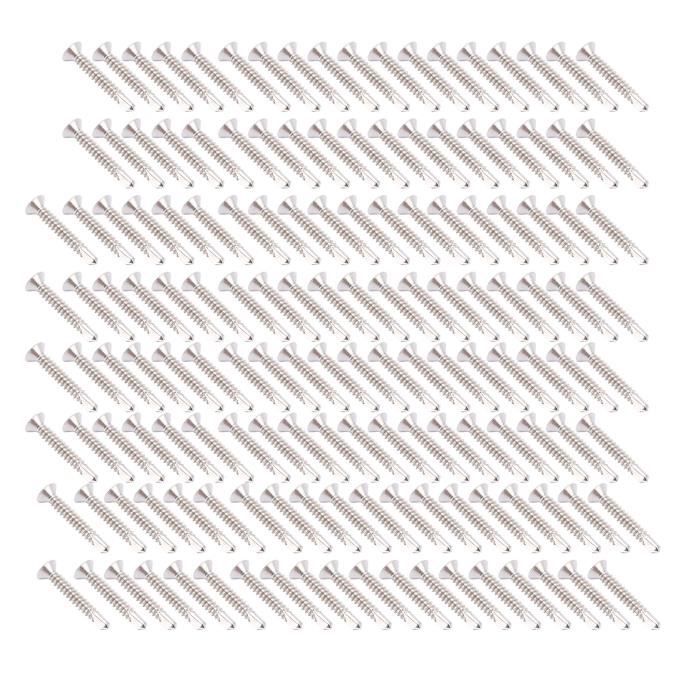 Vis à Métaux Tête Fraisée Cruciforme – M2 X 4mm – Acier Inoxydable 316 – 60 Pièces – Uxcell