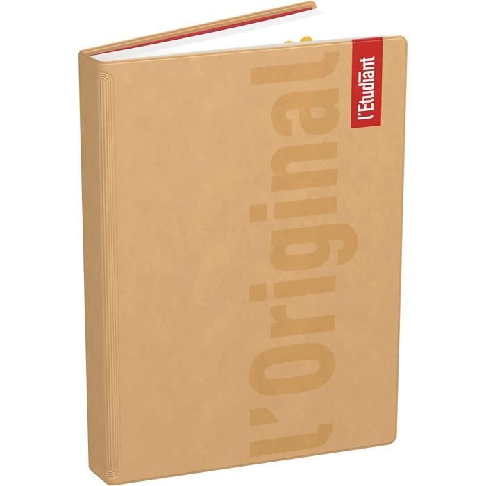 Agenda Scolaire L’Etudiant 2024-2025 – Couverture Ouatinée Camel, Journalier 15x21 Cm