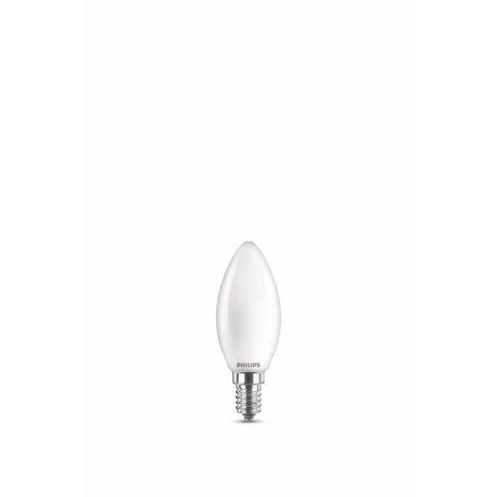 Ampoules LED Philips E14 40W Blanc Chaud - Lot De 2 - Non Dimmable - Verre