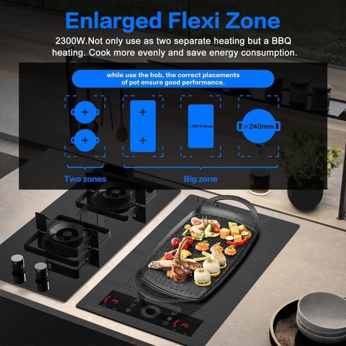 Plaque Induction Portable AMZCHEF 2000W - Corps Ultra Mince Avec Minuterie