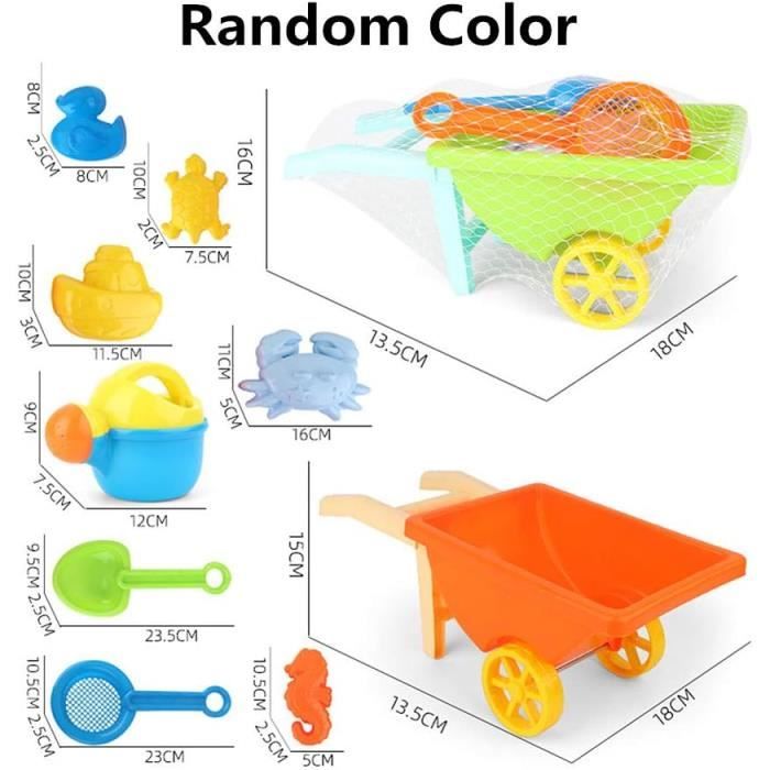 Lot De 8 Jouets De Plage En Silicone – Moules à Sable Animaux, Seau, Pelle & Sac – Cadeau Été Enfants