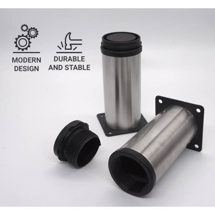 Housoutil 4pièces Cloison Acier Inoxydable Pour Toilettes Publiques Support De Cloison Et Élégant Accessoire De Salle De Bain Résistant
