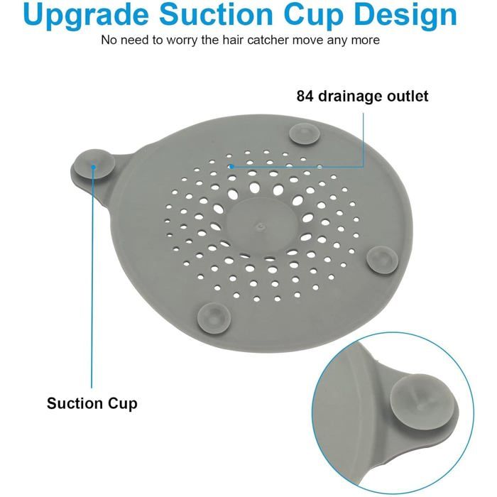 CHT Attrape-cheveux Mural Mur Attrape-Cheveux De Douche, Attrape-Cheveux Réutilisable Pour