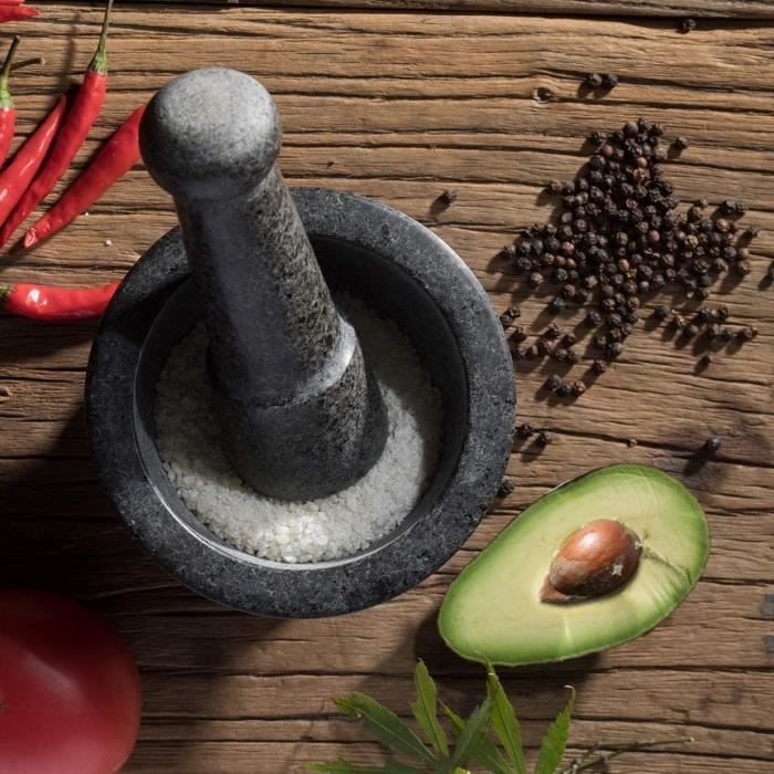 Mortier Et Pilon En PP - 11.4x11.4x9.5 Cm, Presse-ail Manuel, Broyeur D'épices Et Herbes Pour Cuisine