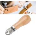 Tbest poinçon en cuir Kit d'aiguille d'alène de couture en cuir accessoire de bricolage d'outils de couture à la main pour-3