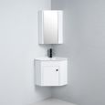 Meuble Miroir d'Angle de salle de bain - Blanc - 31x31 cm - City-3