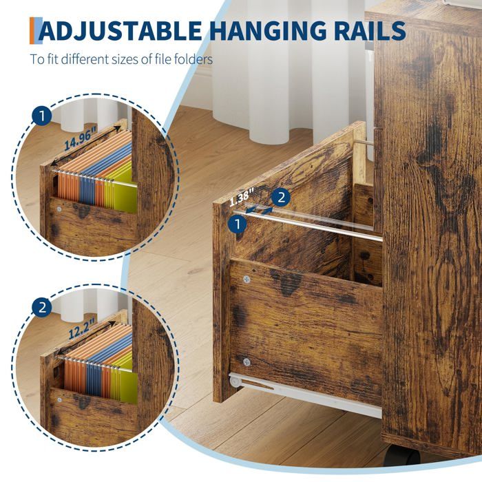 Commode avec 10 Tiroirs en Tissu, Meuble de Rangement à 4 Niveaux, avec