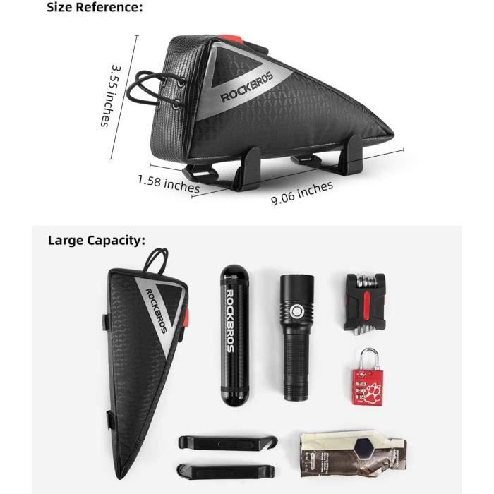 Sacoche de Cadre Velo Triathlon Velo Route VTT Leger Sacoche de Tube Poche Rangement Avan 0 5L 332 Cdiscount Sport