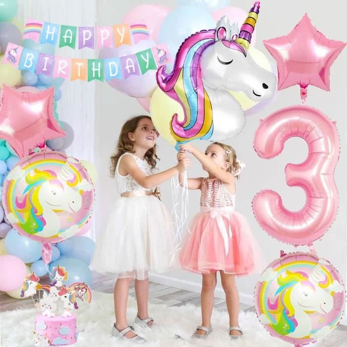 Ballon licorne pastel géant pour anniversaire