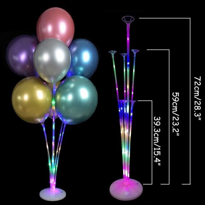 80cm position ballon - Support de colonne de ballons lumineux LED, 1  ensemble, présentoir de Table flottant