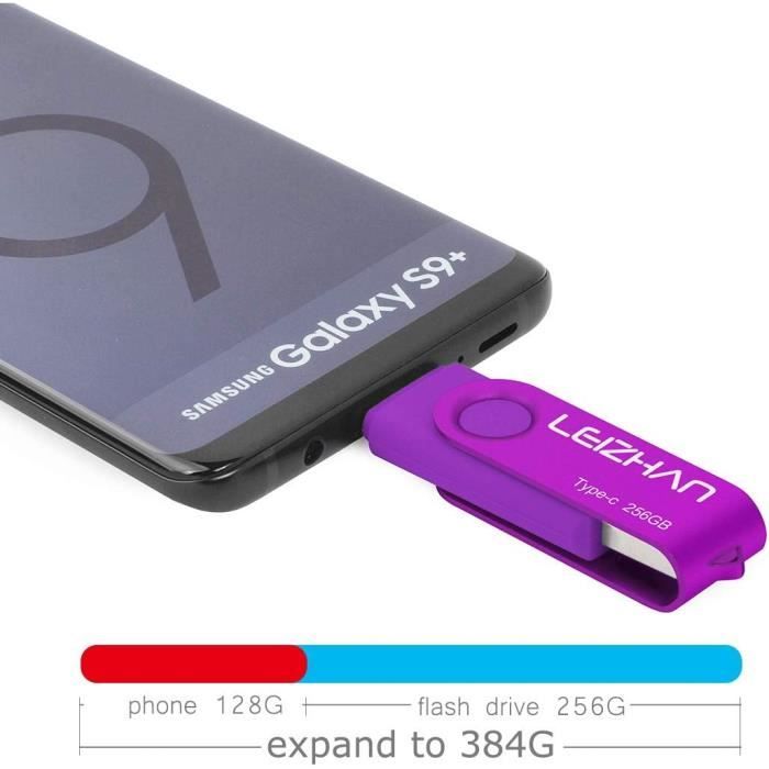 Clé USB - LEIZHAN - 256 Go - USB 3.0 - Type C - Compatible Huawei ...