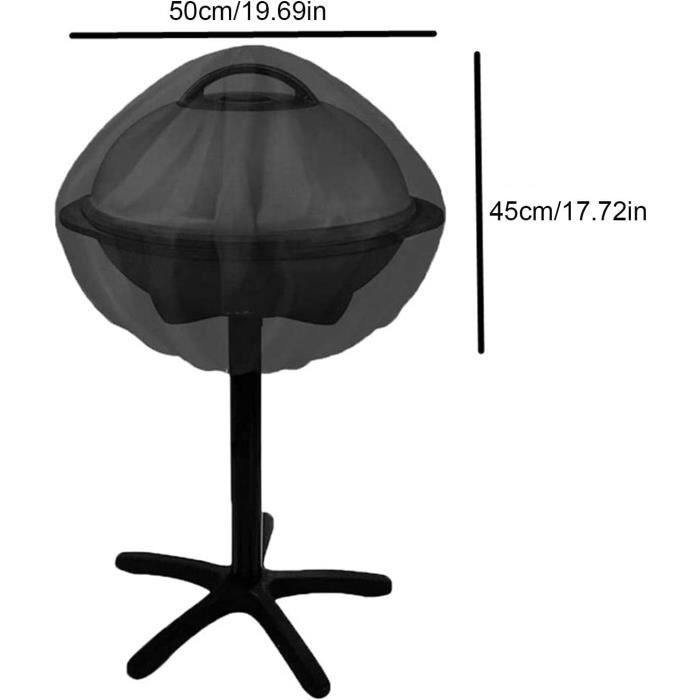 Housse Ronde Brasero/Foyer Barbecue Ø85 X H40 Cm - Tissu Oxford Imperméable Anti-UV Avec Cordon - Protection Extérieur Jardin