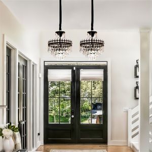 Lustre de Luxe en Cristal, Lustre Rond en Forme de Goutte de Pluie, Hauteur réglable pour Salle à Manger, Salon, Chambre à Coucher, Foyer (Gris 60 cm Lustre de Luxe en Cristal, Lustre Rond en Forme de Goutte de Pluie, Hauteur réglable pour Salle à Manger, Salon, Chambre à Coucher, Foyer (Gris 60 cm