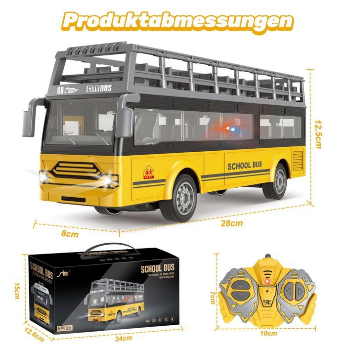 Generic Jouet Bus Scolaire – School Bus avec Lumières Generic Jouet Bus Scolaire – School Bus avec Lumières