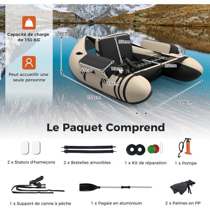COUSSIN DE BATEAU Gonflable Ballon Mousse Accessoires Siège EUR 14,39 - FR