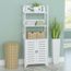 Armoire De Salle De Bain Albuquerque Bois Blanc 46x24x117 5 Cm