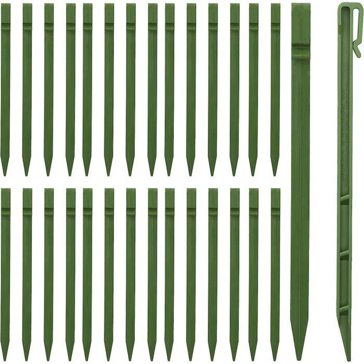 Kit De Tuteurs Pour Arbres – 3 Piquets Métal + Sangles + Corde – Protection Contre Vent Et Intempéries