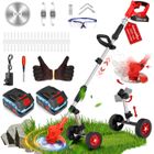 TANBABY Debroussailleuse à Batterie sans Fil Puissant avec Roues 2x2000mah Batteries pour Couper Herbe Branches