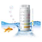 PNUATICM Lot de 100 bandelettes de test 6 en 1 pour aquarium, test du pH nitrite, nitrate, chlore, eau douce d'aquarium,blanc，11.4.53cm
