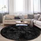 Tapis - LECOO - Ronde - Shaggy - 120x120cm - Anti-dérapant - Confortable