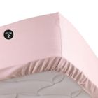 DOUCEUR D'INTERIEUR Lot de 2 Drap housse 100% percale ultra doux 160 x 200 cm 78 fils bonnet 30 cm Rose