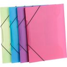 GENERAL OFFICE Chemises plastiques à rabats - MARQUE inconnue - 4 coloris - Plastique semi-transparent - 24,5 x 32 cm - Mixte