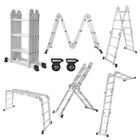 Échelle multifonction en aluminium LILIIN 6 en 1 - 4 x 3 marches - 2 plateformes - Charge max 150 kg