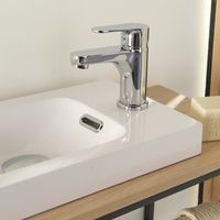 Robinet lave-mains chromé - Mitigeur eau chaude / eau froide TAP - MOB-IN - Col de cygne - ABS - Vasque à poser