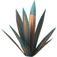 Tequila Sculpture Rustique Bleu Plantes D'Agave En Métal Peint À La Main Parfaites Pour Les Sculptures De Jardin Statues