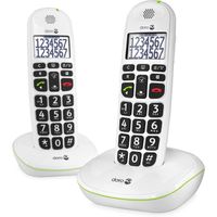 Doro PhoneEasy 110 Telephone sans Fil DECT pour Seniors avec Touches Grandes Parlantes, Fonction Intercom/Appel Interne et Audio