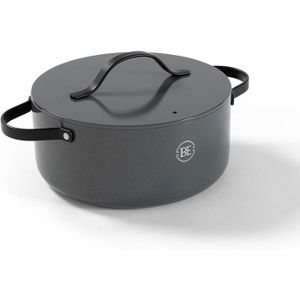 Faitout BE Living Essential 28cm - Céramique Antiadhésive Sans PFOA/PTFE, Compatible Induction/tous Feux, Lave-vaisselle, Blanc