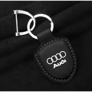Porte clé Audi A4 A5 A6 LOGO Neuf sous blister cuir Alcantara