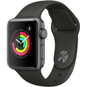 Montre connectée sport Apple Watch Series 3 38mm (GPS) - Boîtier En Aluminium Gris Sidéral Avec Bracelet Sport Gris (Reconditionné)[979]