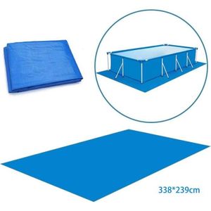 BÂCHE - COUVERTURE  Tapis de sol de piscine(338x239cm)pour piscine hor