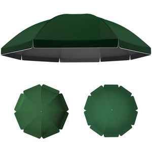 TOILE DE PARASOL Toile de rechange pour parasol 8-10 côtes imperméable et anti-UV - Green - 2.6M
