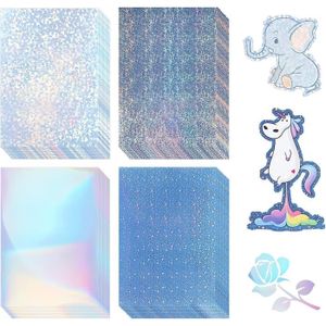 STICKERS - STRASS 36 Feuilles Autocollant Holographique A4, Film Hol