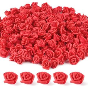 FLEUR ARTIFICIELLE 50Pcs Rose Artificielles De Tête Fausse Fleurs Flo