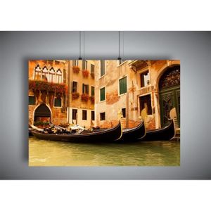 AFFICHE - POSTER Poster Venise Gondoles A4 ( 21x29,7cm)