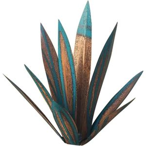 STATUE - STATUETTE   Tequila Sculpture Rustique Bleu Plantes D'Agave En