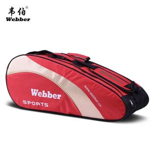 KIT BADMINTON Sport,Grand sac de Badminton Portable, raquette de Tennis, chaussures, sac à dos d'athlète de - RedSilver[A]