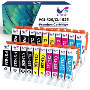 ✓ Pack 5 cartouches compatibles CANON PGI-525/CLI-526 couleur pack en stock  - 123CONSOMMABLES