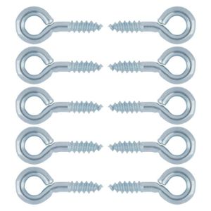 argent En acier au carbone SHULLIN Lot de 50 crochets à visser projet de bricolage 4 x 55 mm Pour cuisine jardin