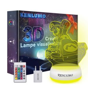 Lampe 3D Yoshi - Super Mario avec socle au choix ! - LampePhoto
